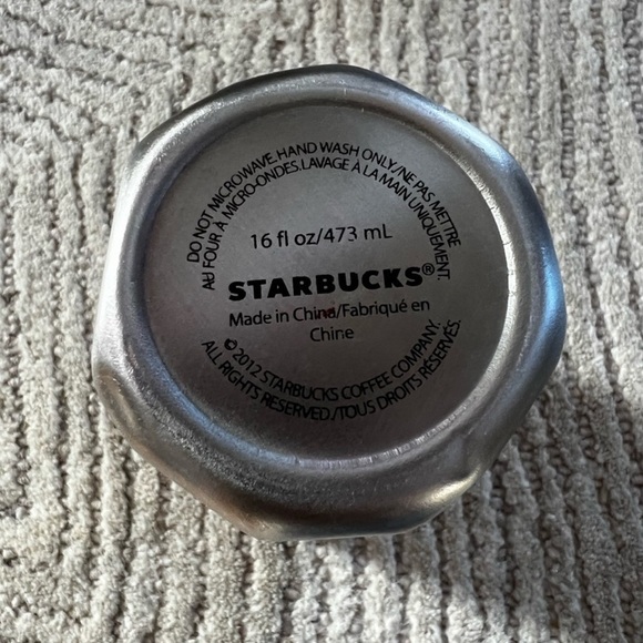 Nwt Starbucks Grande Chiseled Faceted Stainless Steel 16 oz Cold Cup Tuu… - Picture 4 of 5